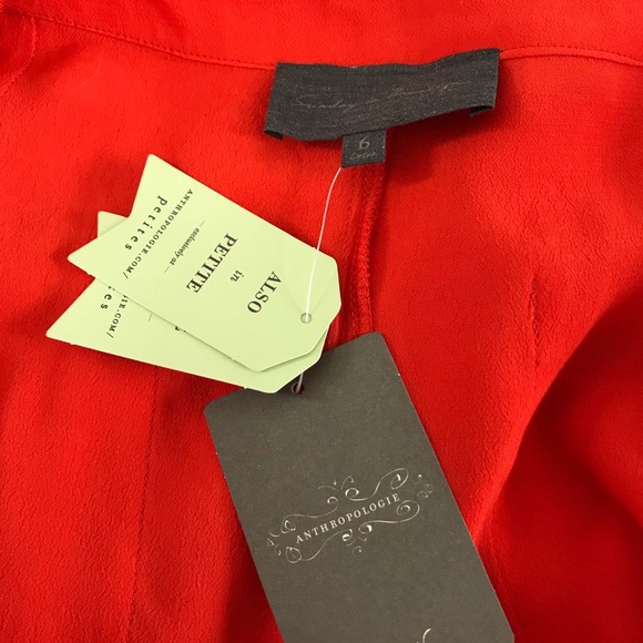 Sunday in Brooklyn dressy Shorts 6 pleated orange Anthropologie - Picture 7 of 11